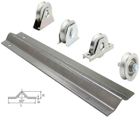 Recessed गाइड स्लाइडिंग गेट ट्रैक हार्डवेयर और रोलर्स 55mm