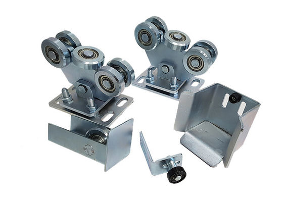 5 कार्ट्रिज 126mm . के साथ जिंक सिल्वर एडजस्टेबल स्टील स्लाइडिंग कैंटिलीवर गेट व्हील