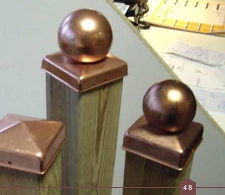 2 इंच 2.5 &quot;3 1/2&quot; आयरन पिरामिड बाड़ पोस्ट कैप्स 6x6 7x7 4x4 5x5 8 X 8 छेद के साथ