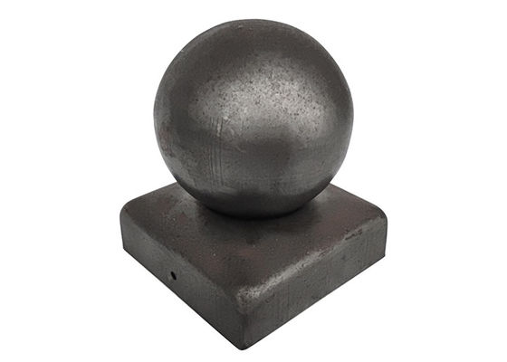 बाड़ के लिए 100x100 10cmx10cm फिनियल राउंड आयरन मेटल बॉल पोस्ट कैप्स