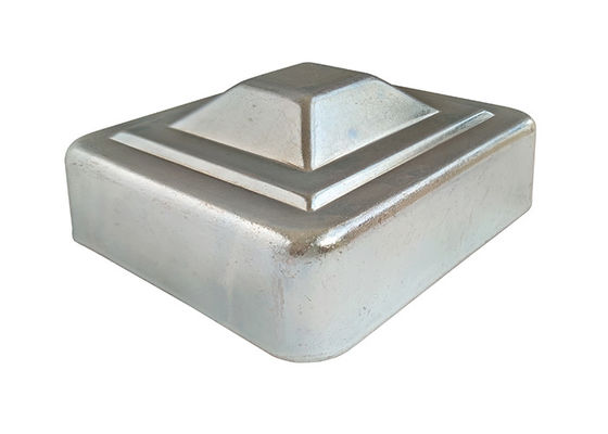 4 &quot;3&quot; जस्ती बाड़ पोस्ट कैप्स 75 मिमी 100 मिमी स्क्वायर जस्ती स्टील पोस्ट कैप