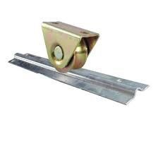 वी ग्रूव हैंगिंग डोर ट्रैक्स सिल्वर जस्ती एडजस्टेबल 2.9m 5.8m
