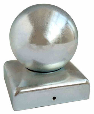 सफेद जस्ती इस्पात गोल गेंद बाड़ पोस्ट कैप्स 40, 50, 60, 70, 80, 100 मिमी